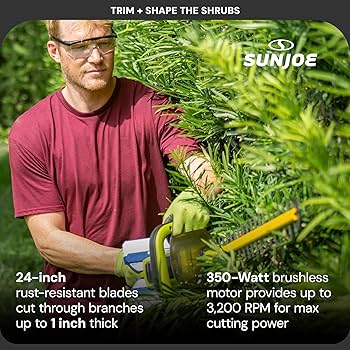 Amazon.com : Sun Joe Cordless Hedge Trimmer Tool, 24